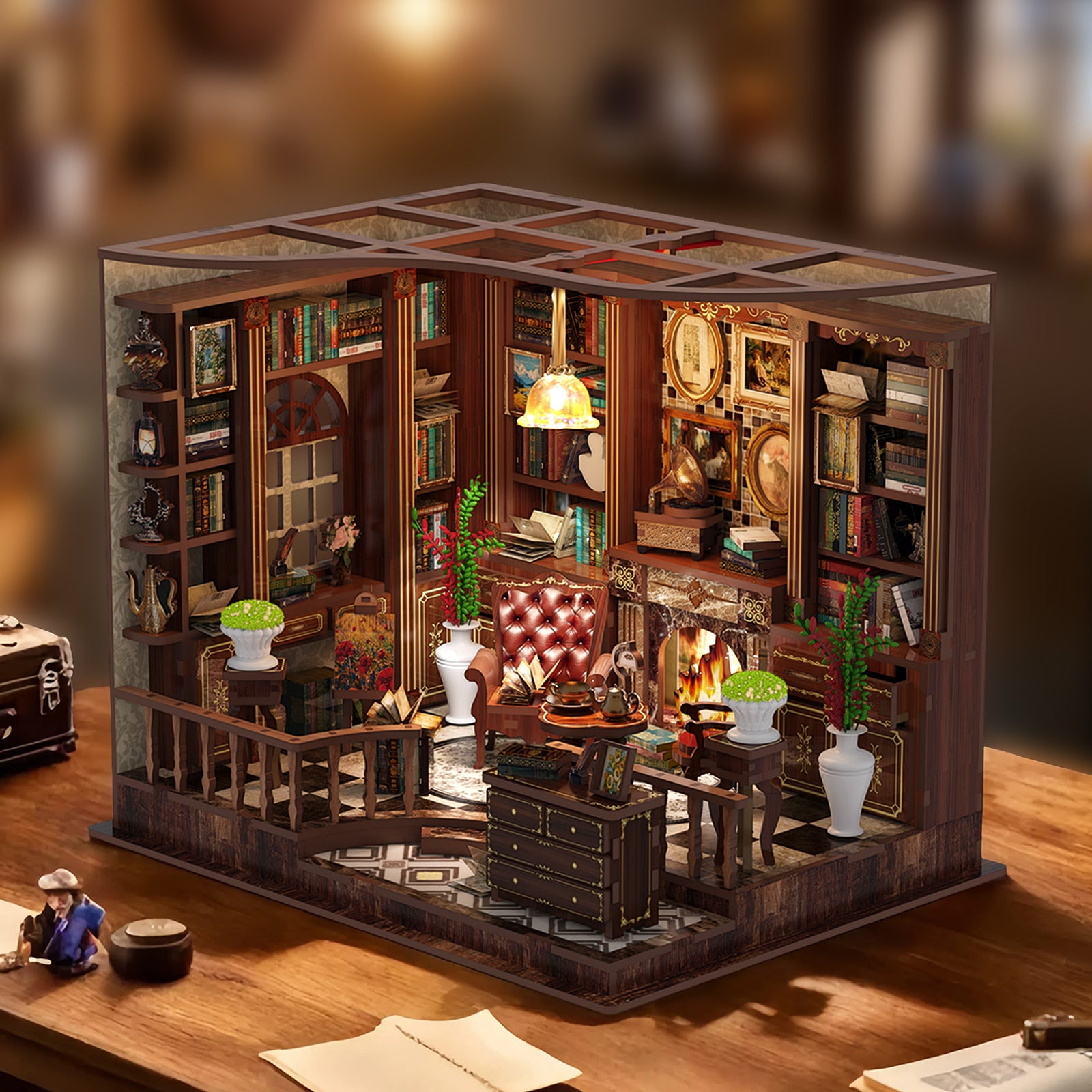 Left Bank Study – verlichting en sfeer