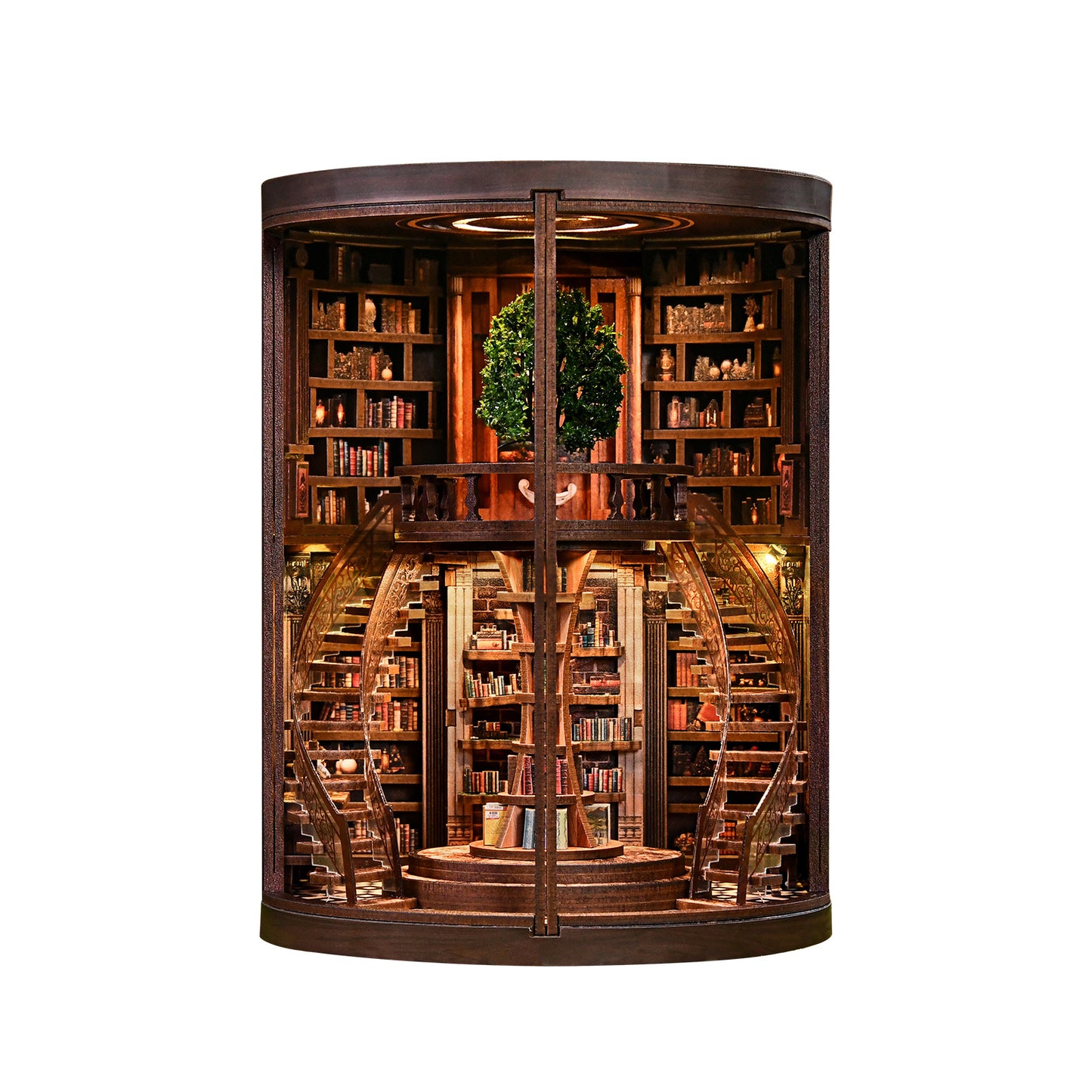 Miniatuur bouwpakket Wisdom Rings Library – vooraanzicht