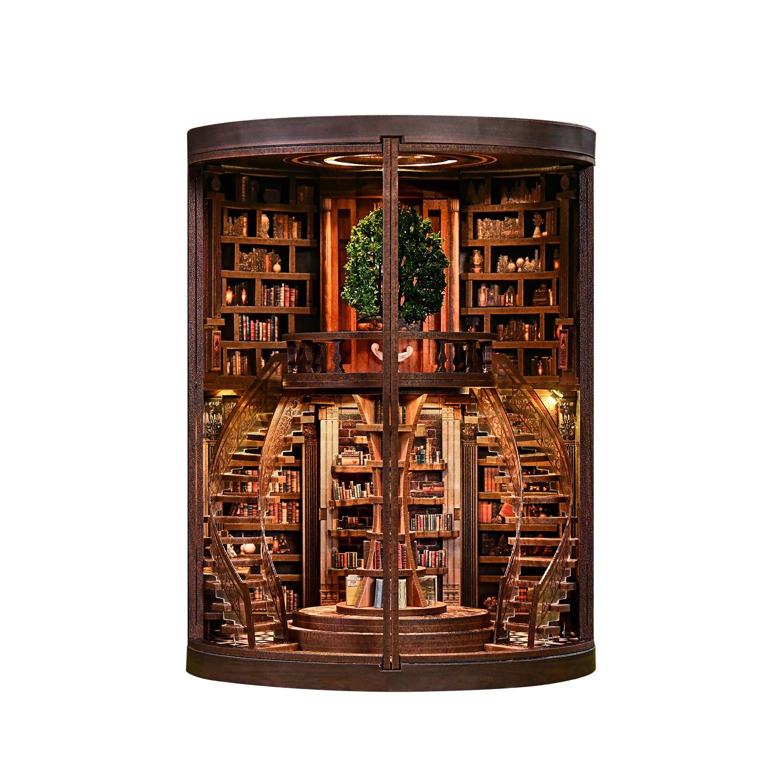 Miniatuur bouwpakket Wisdom Rings Library – vooraanzicht