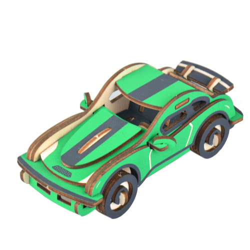 Raceauto groen - Assemblr
